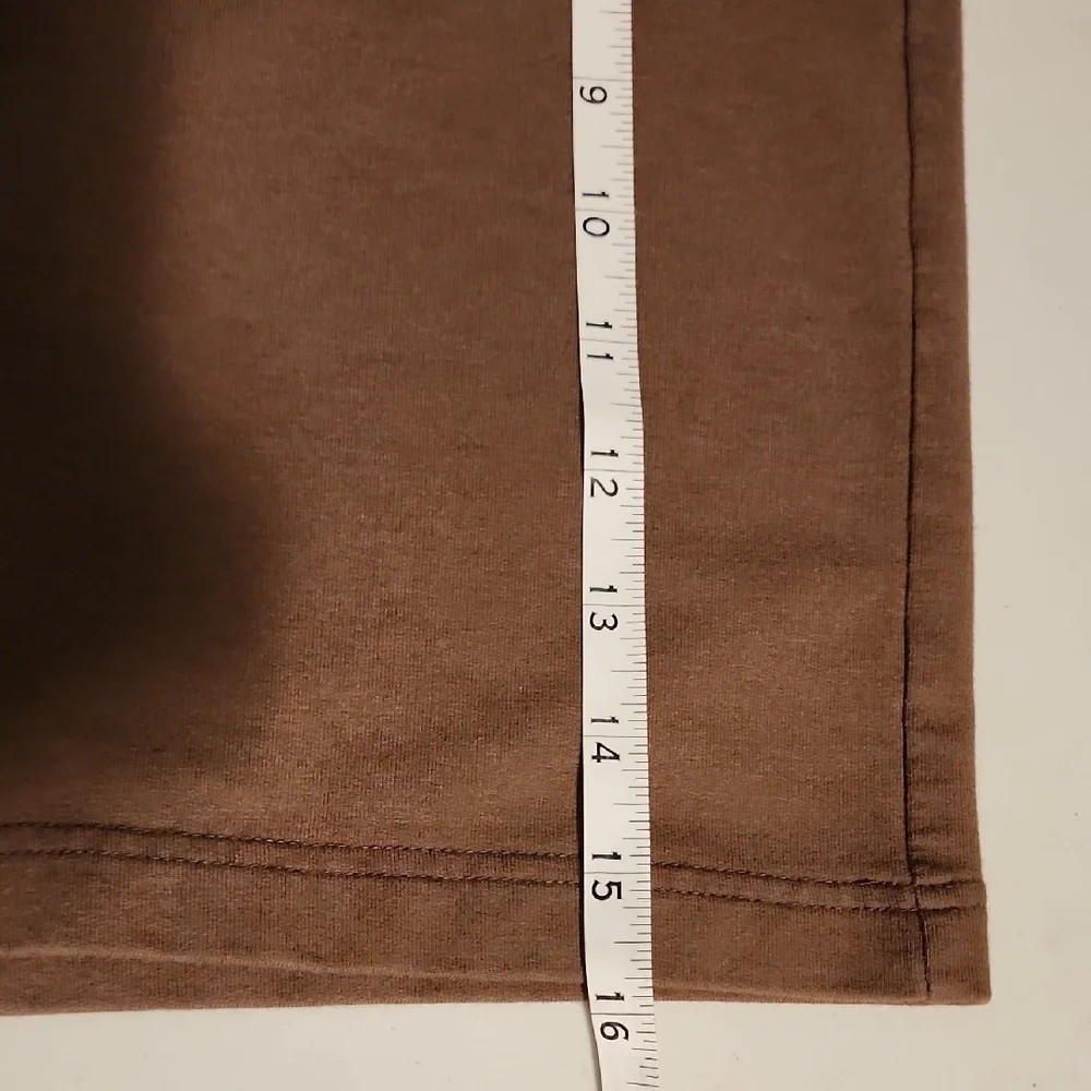 Brown Mini Skirt with Ruched Relaxed Style